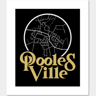 Poolesville Maryland Map Posters and Art